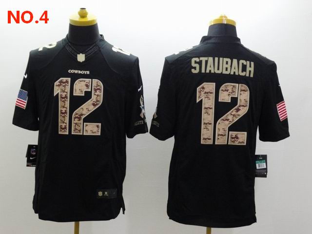 Men's Dallas Cowboys #12 Roger Staubach Jerseys NO.4;